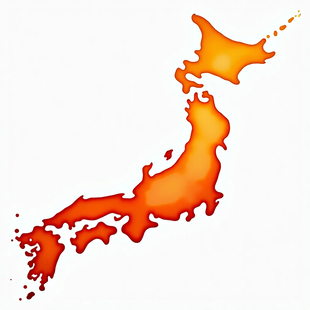 Ehime prefecture — watercolor illustration