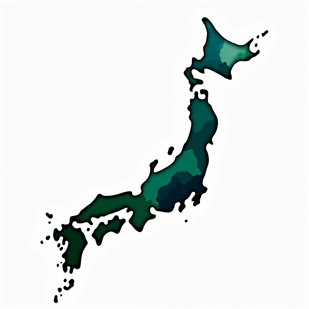 Iwate prefecture — watercolor illustration