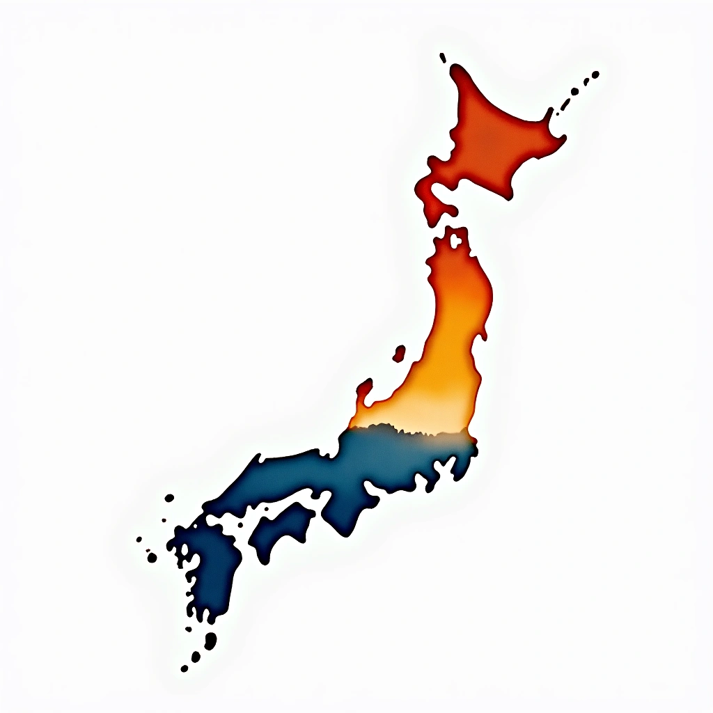 Kanagawa prefecture — watercolor illustration