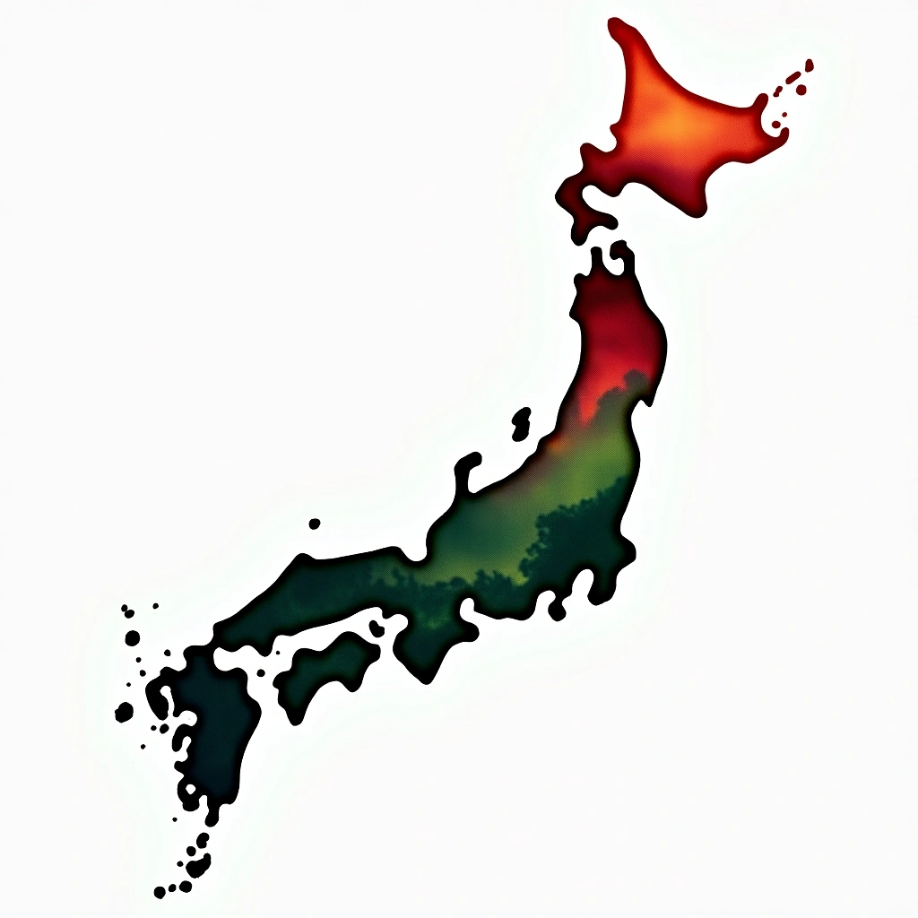 Kumamoto prefecture — watercolor illustration