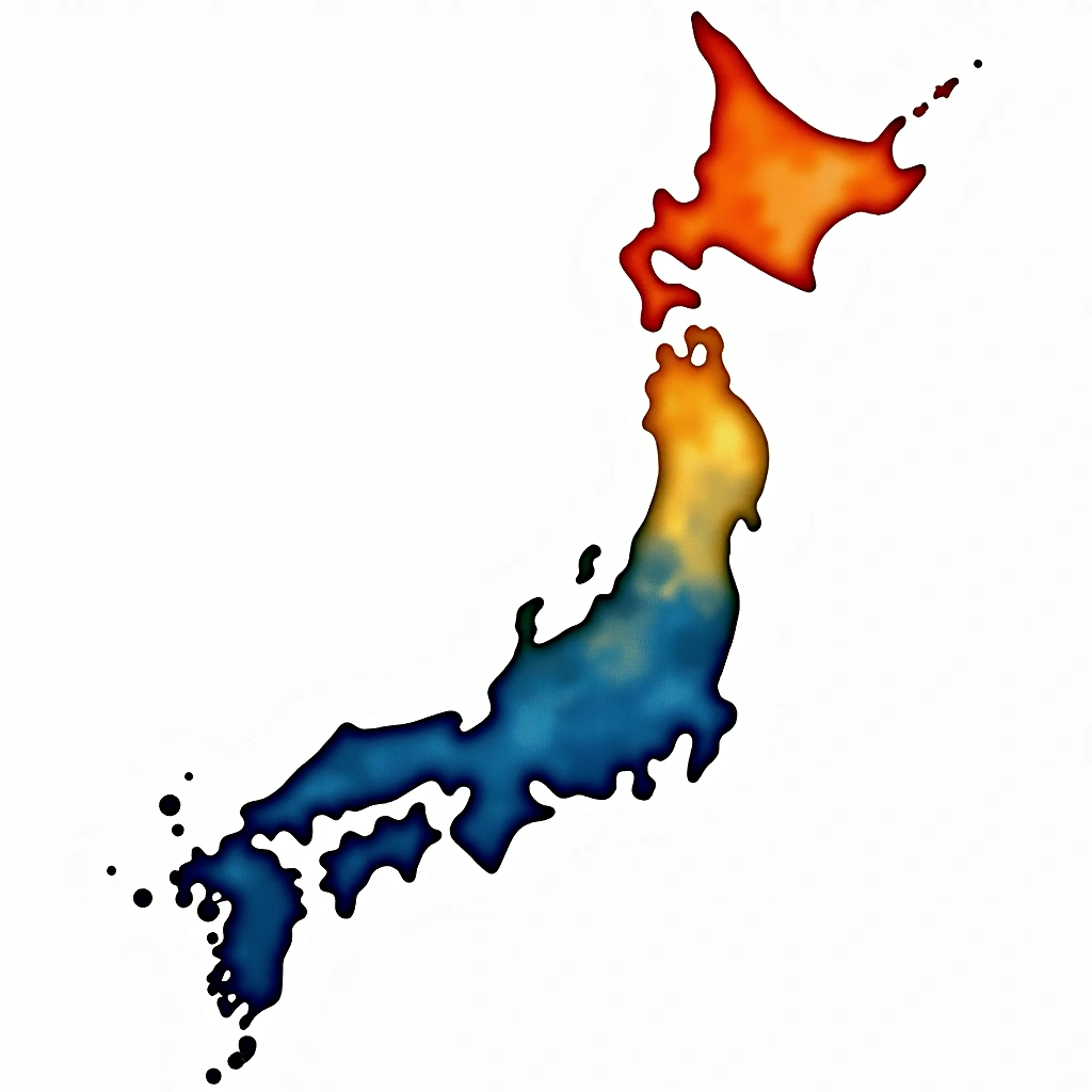 Miyagi prefecture — watercolor illustration