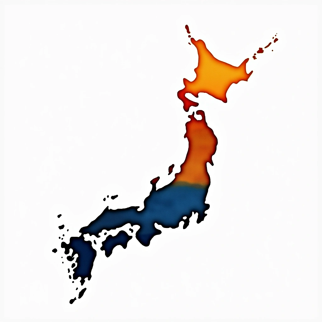 Miyazaki prefecture — watercolor illustration