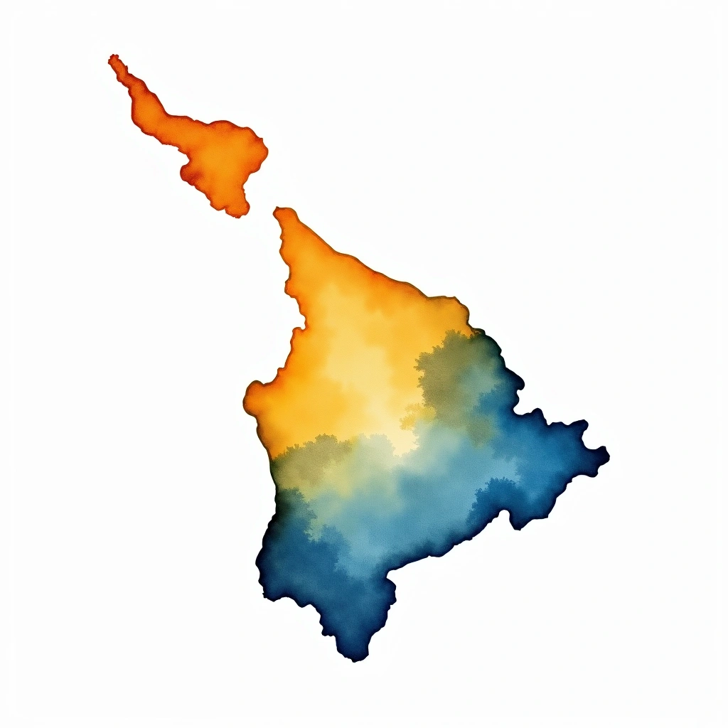 Okinawa prefecture — watercolor illustration