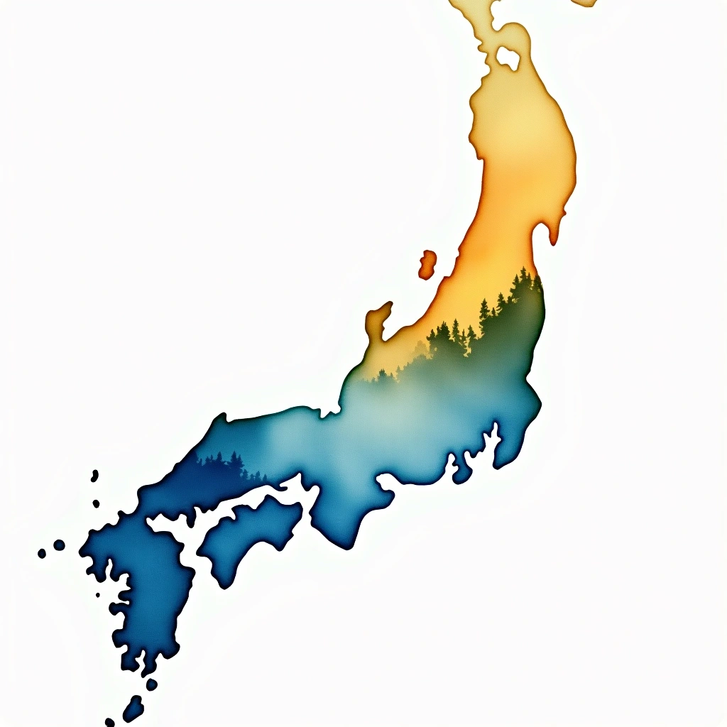 Saga prefecture — watercolor illustration