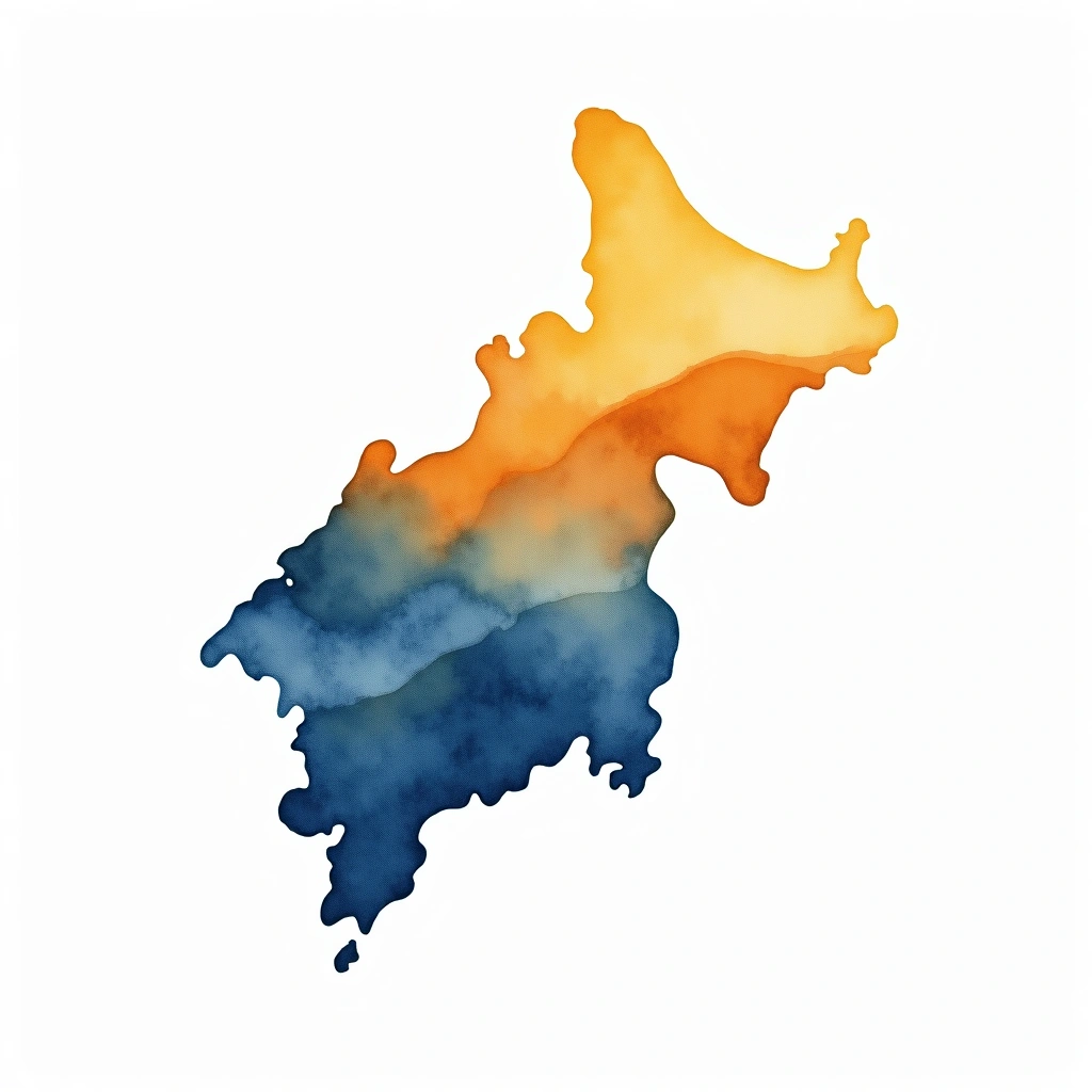 Shiga prefecture — watercolor illustration