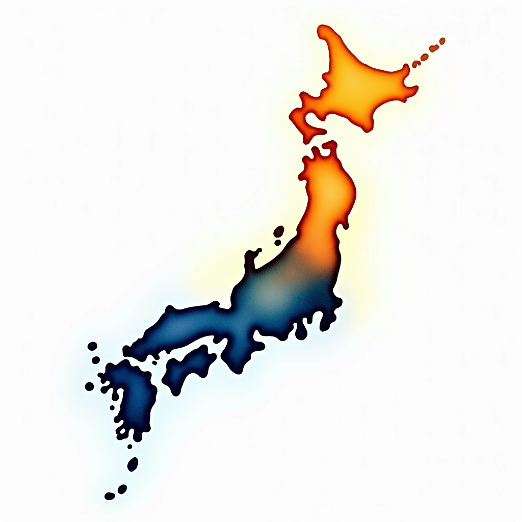 Yamanashi prefecture — watercolor illustration