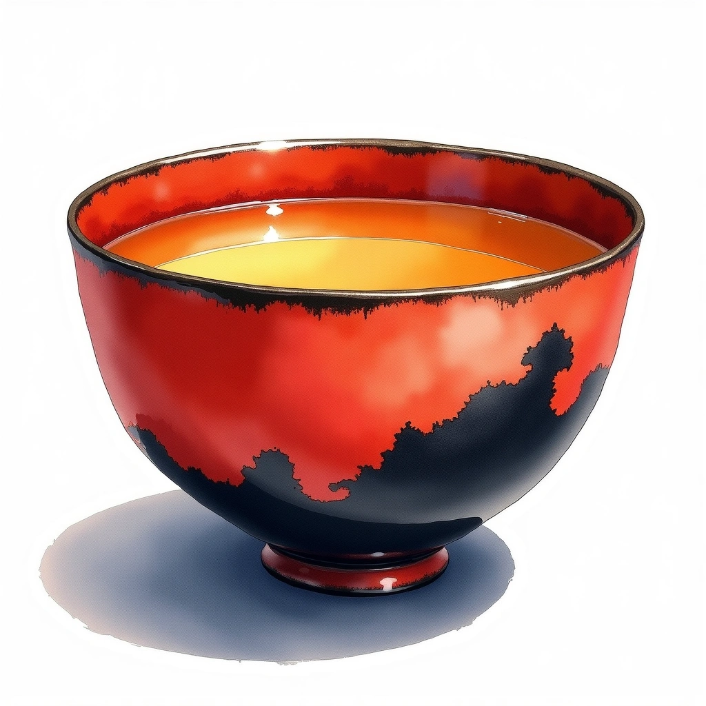 Akabu Junmai Junmai — watercolor illustration