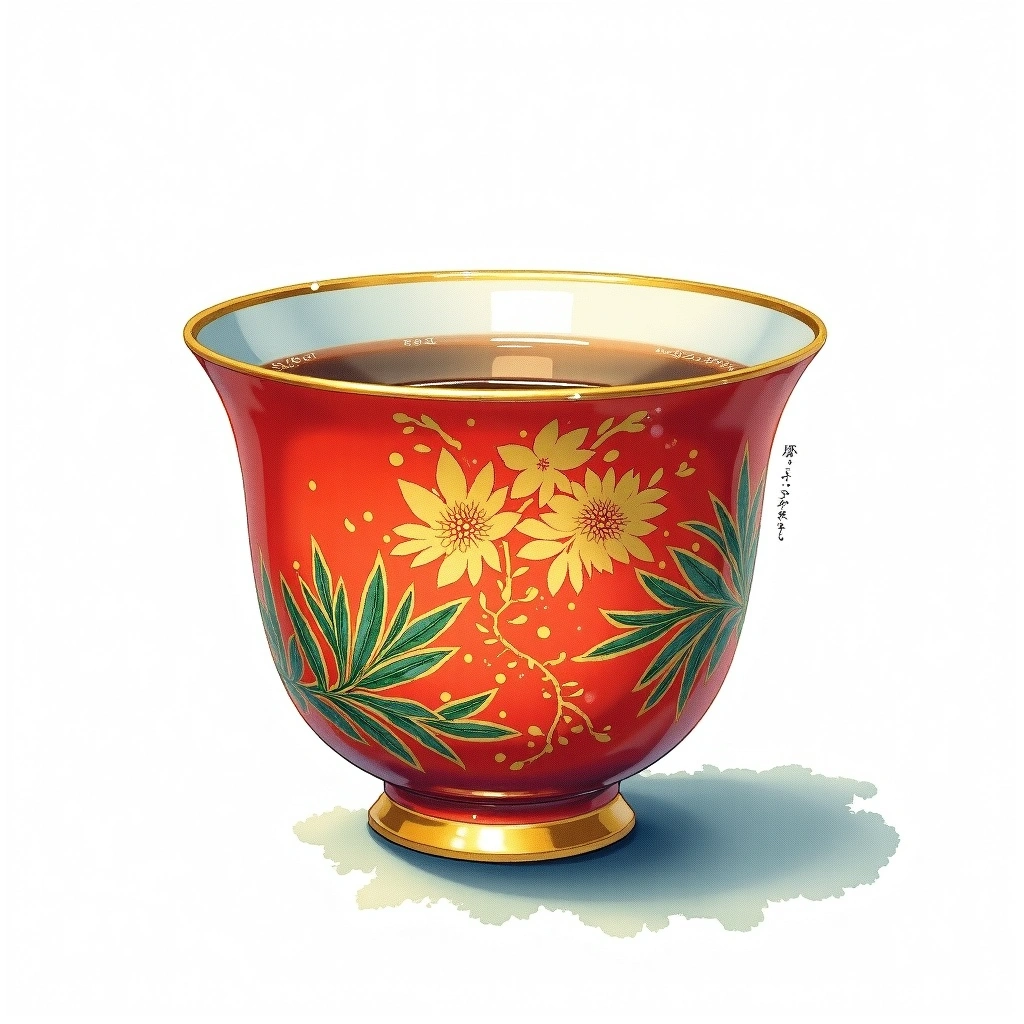 Born Gold Junmai Daiginjo Junmai Daiginjo — watercolor illustration
