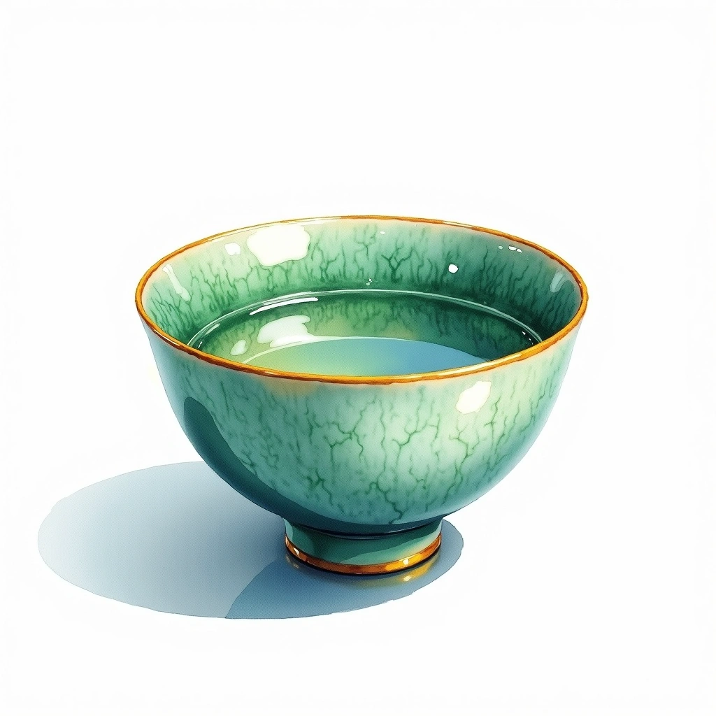 Dassai 23 Junmai Daiginjo — watercolor illustration