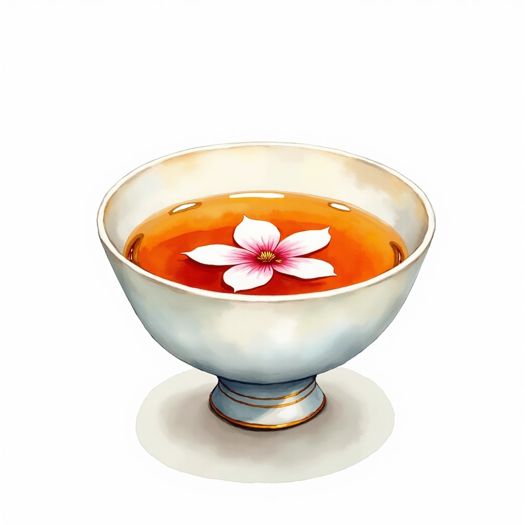 Dewazakura Oka Ginjo Ginjo — watercolor illustration