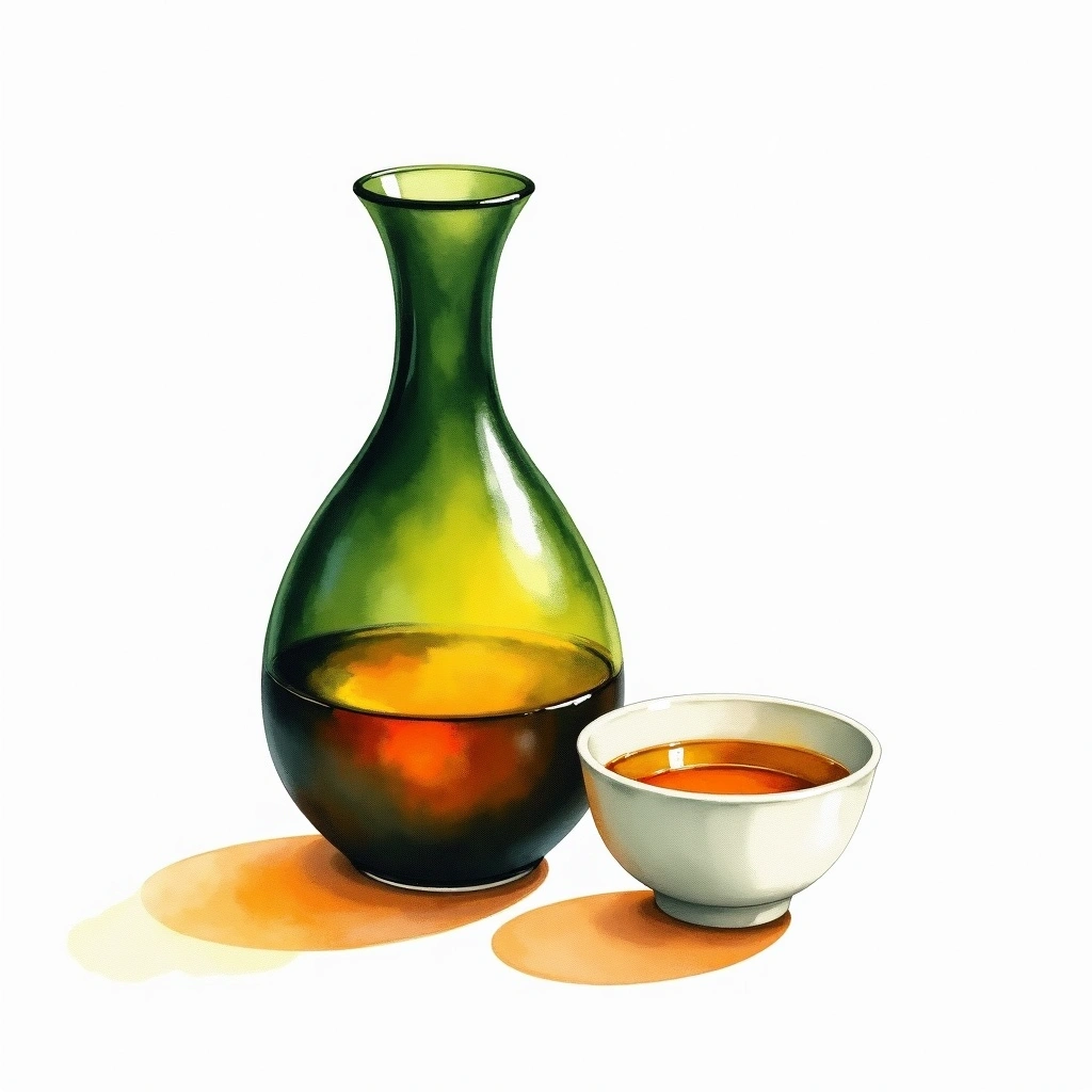 Hakkaisan Tokubetsu Honjozo Tokubetsu Honjozo — watercolor illustration