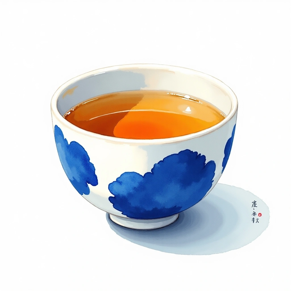 Harushika Junmai Ginjo Junmai Ginjo — watercolor illustration