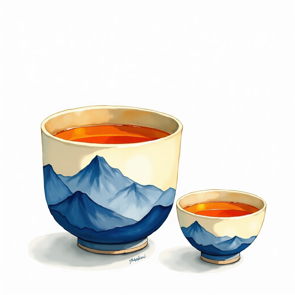 Ishizuchi Junmai Ginjo Junmai Ginjo — watercolor illustration