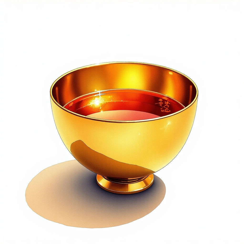 Kamotsuru Gold Label Daiginjo Daiginjo — watercolor illustration