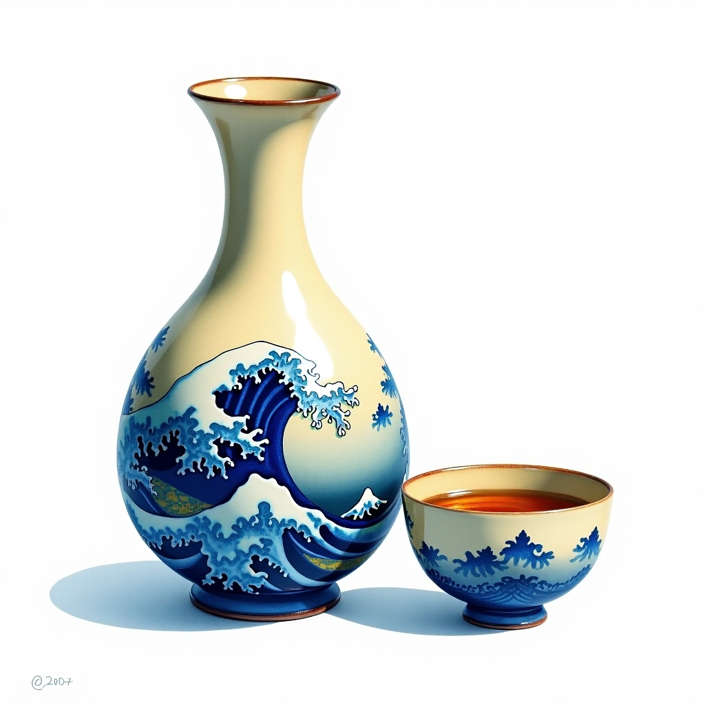 Kaze no Mori Akitsuho 657 Junmai — watercolor illustration