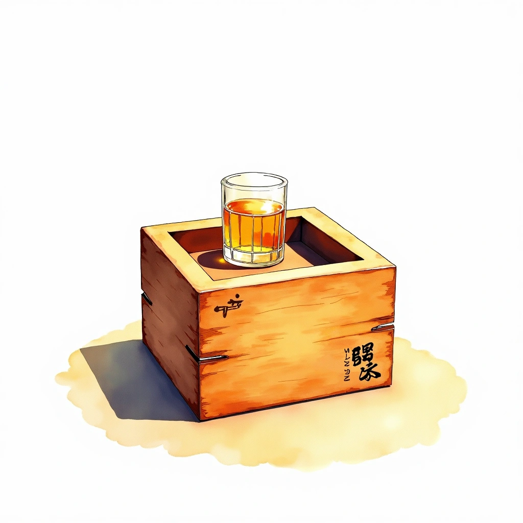 Kubota Hyakuju Tokubetsu Honjozo Tokubetsu Honjozo — watercolor illustration