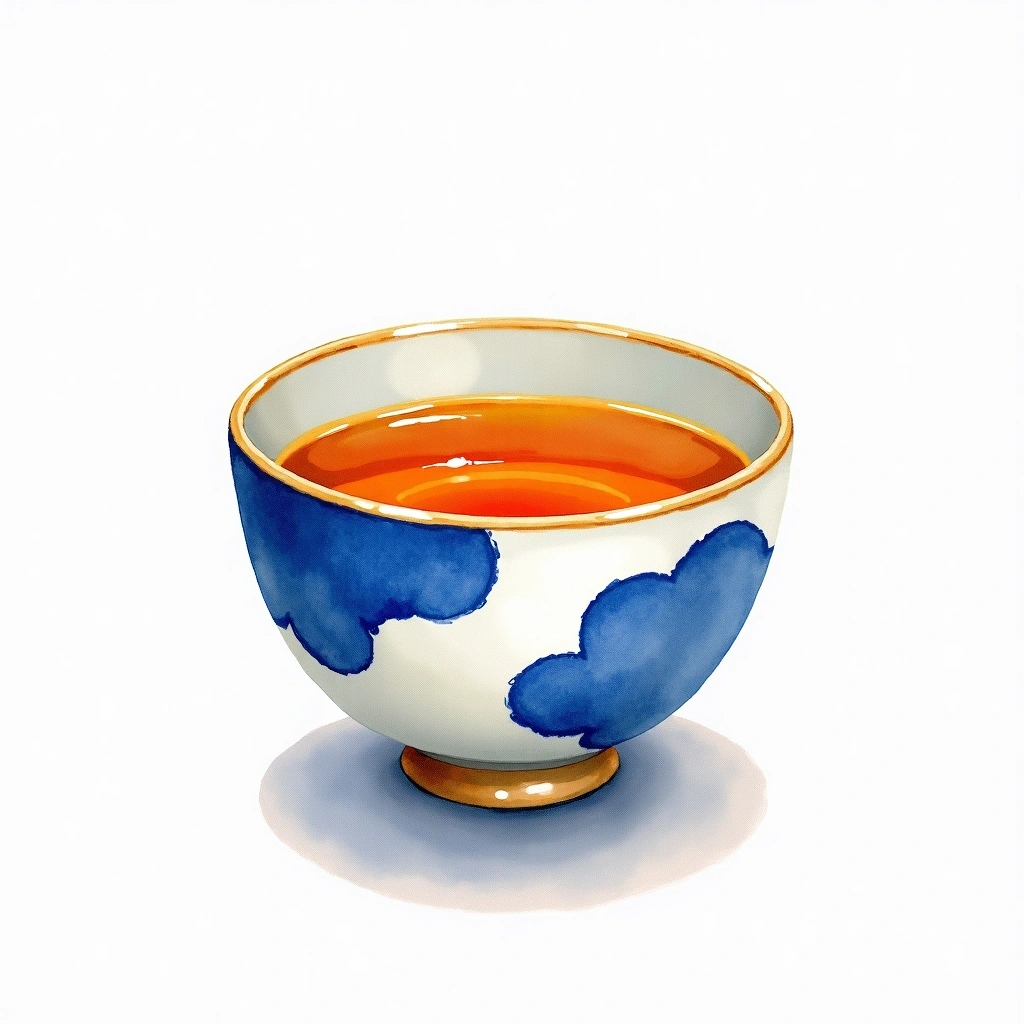 Kudoki Jozu Jr. Junmai Ginjo Omachi Junmai Ginjo — watercolor illustration