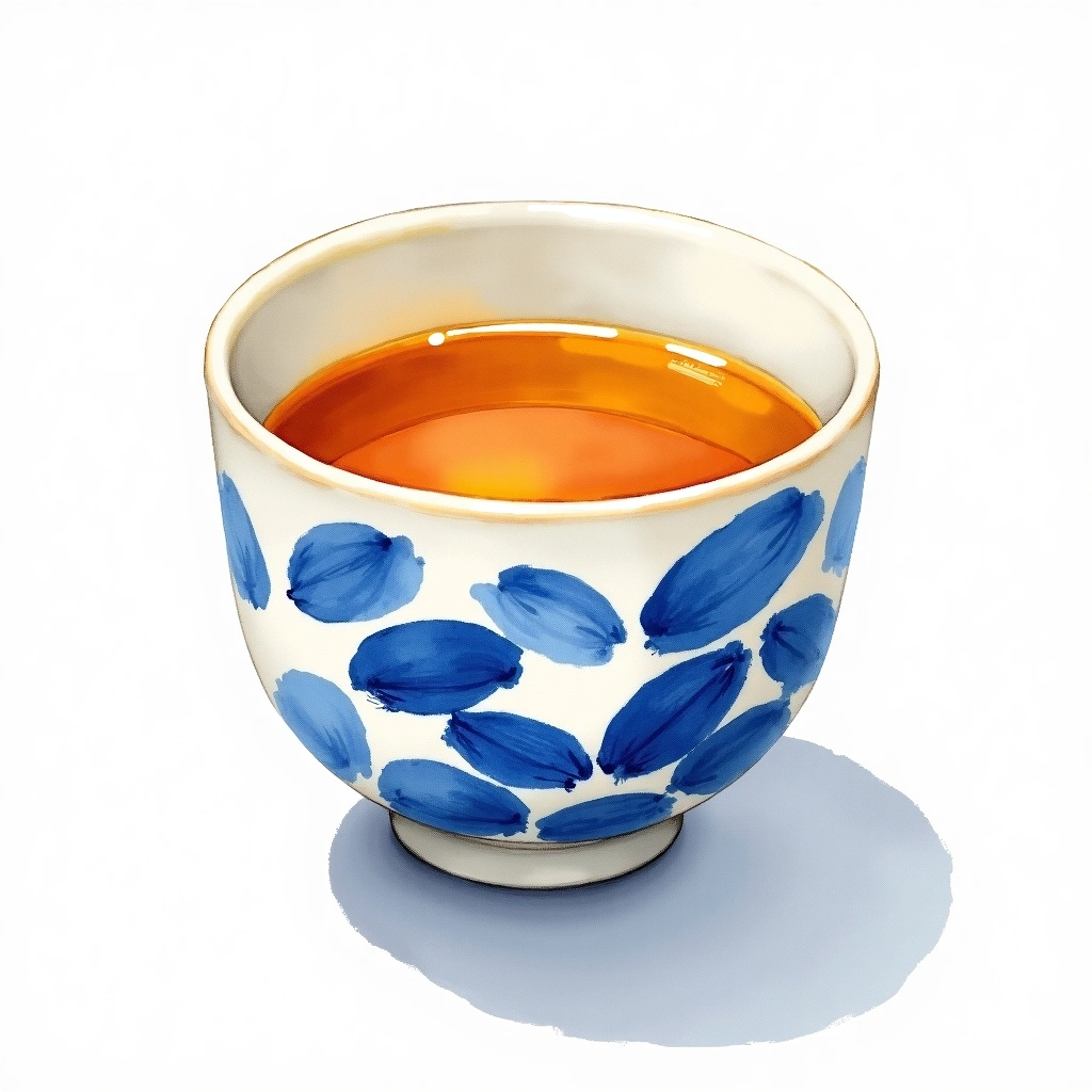 Raifuku Junmai Ginjo Marigold Yeast Junmai Ginjo — watercolor illustration