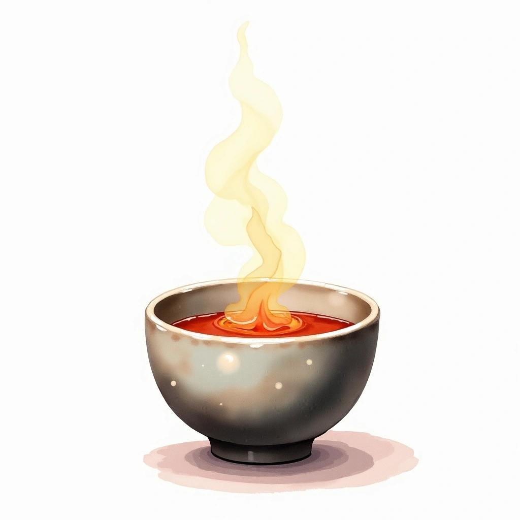 Hanabie (Flower-cold) (花冷え) sake serving — watercolor illustration